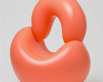 Abstract Orange Sculpture